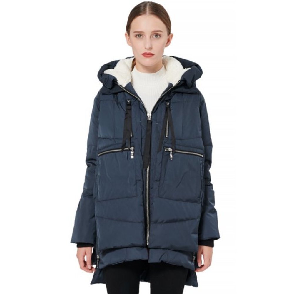 Orolay Long Sleeve Hooded Thickened Down Jacket Sz 2XL